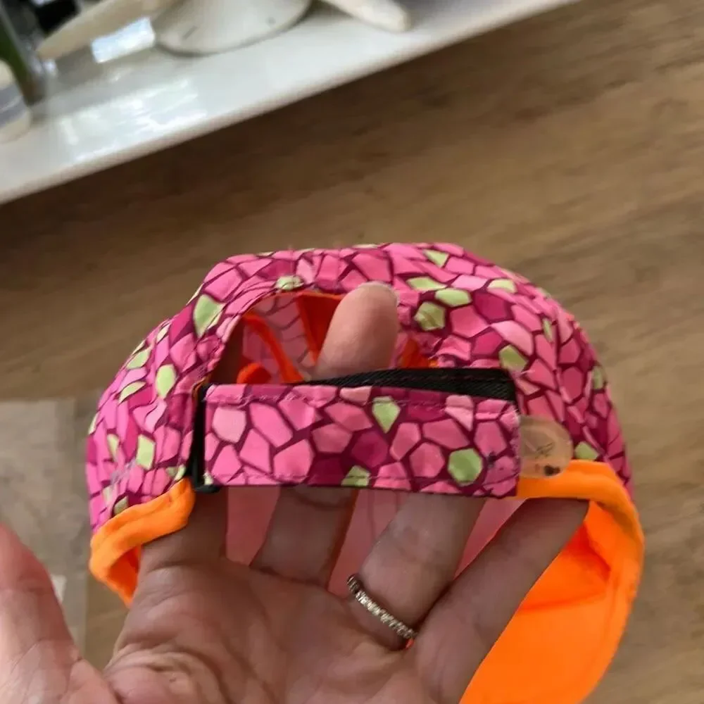 Nike infant baseball cap pink orange print